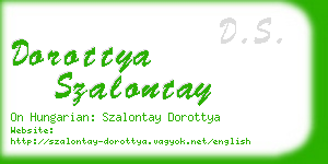 dorottya szalontay business card